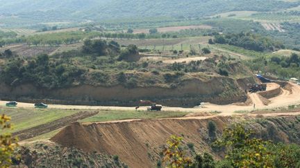 Le site archéologique d'Amphipolis, en Macédoine, le plus grand tombeau jamais trouvé en Grèce.
 (SAKIS MITROLIDIS / AFP)