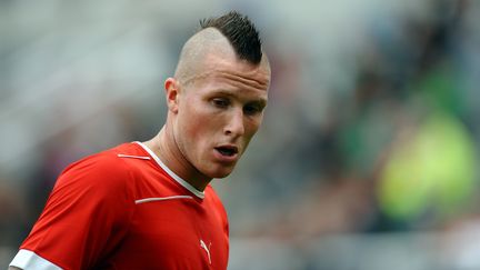 Le Suisse Michel Morganella avant un match contre le Gabon, le 26 juillet 2012. (PAUL ELLIS / AFP)