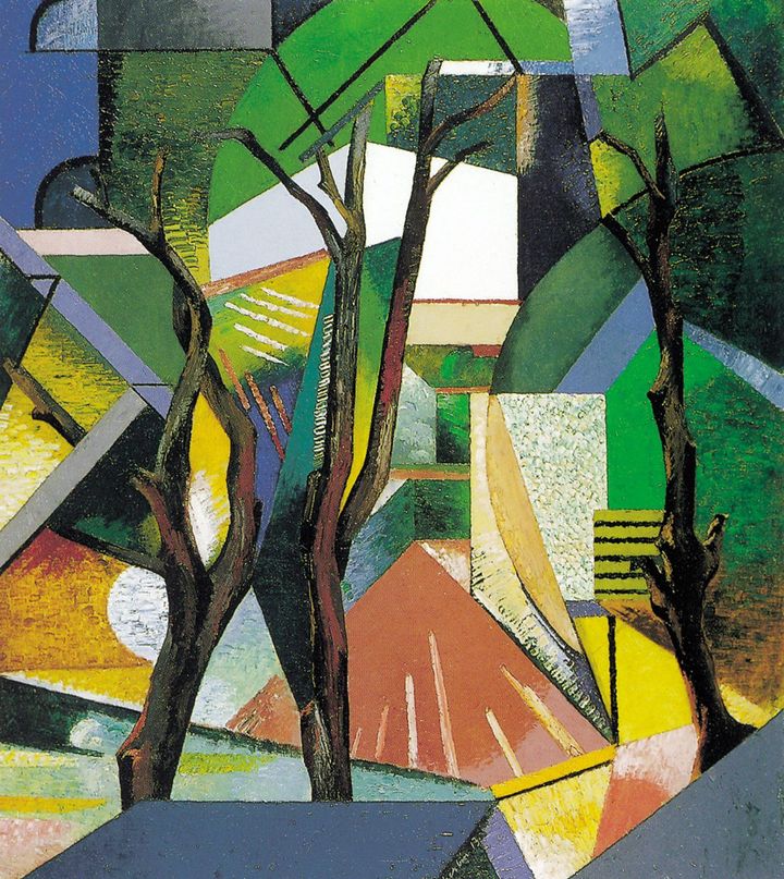 Les trois arbres, 1913 h/t, 100 x 85 cm
 (Auguste Herbin / © ADAGP. Paris.2012)