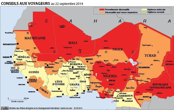 &nbsp; (Le Sahel comprend de nombreuses zones à risque © Ministère des Affaires Etrangères)