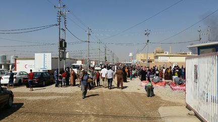 Les réfugiés fuient les zones contrôlées par Daech au sud-est de Mossoul. (LAURENT MACCHIETTI / RADIO FRANCE)