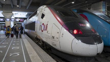 A TGV in Montparnasse station.  Illustrative photo.  (Claire Seery / Hans Lucas)