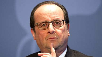 Le pr&eacute;sident Fran&ccedil;ois Hollande lors de son d&eacute;placement au Luxembourg, le 6 mars 2015. (ALAIN JOCARD / AFP)