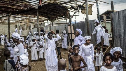 En 2016, le gouverneur de l’Etat de Lagos a décidé de faire évacuer tout l’habitat illégal du front de mer de Lagos. Le bidonville d'Otodo Gbame est en première ligne. (AFP/Stephan Heunis)