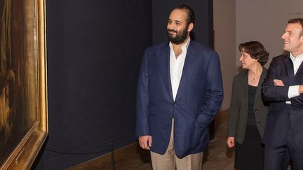 Emmanuel Macron et le prince héritier saoudien au Louvre, 8 avril 2018
 (BANDAR AL-JALOUD / Saudi Royal Palace / AFP)