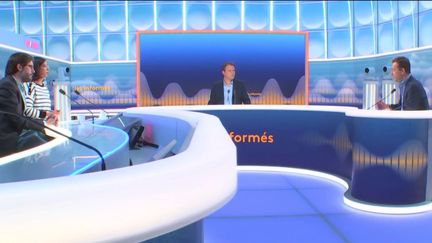 Le plateau des informés du matin, lundi 19 septembre 2022. (CAPTURE ECRAN / FRANCEINFO)