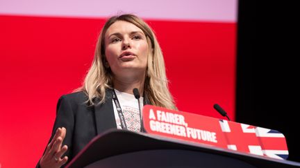 La députée ukrainienne Lesia Vasylenko lors d'une conférence du parti travailliste britannique à Liverpool, le 27 septembre 2022. Photo d'illustration. (ADAM VAUGHAN / EPA / MAXPPP)