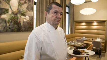 Le restaurateur lyonnais et président de l’association des Toques blanches Lyonnaises Christophe Marguin,&nbsp;le 19 décembre 2017. (PHOTO JOEL PHILIPPON / MAXPPP)