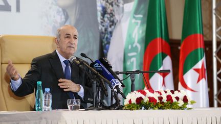 Le nouveau président algérien&nbsp;Abdelmadjid Tebboune à Alger, le 13 décembre 2019. (BILLAL BENSALEM / NURPHOTO / AFP)