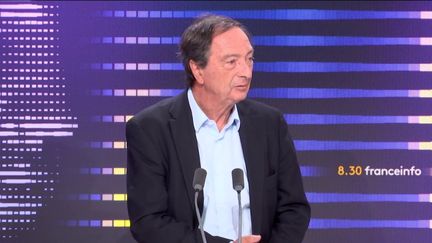 Michel-Edouard Leclerc? président des centres E. Leclerc était l'invité du "8h30 franceinfo", mercredi 28 juin 2023. (FRANCEINFO / RADIO FRANCE)