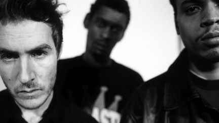 3D, Daddy G et Mushroom de Massive Attack en 1998 à l'époque de la sortie de leur 3e album "Mezzanine".
 (Martyn Goodacre / Getty Images)