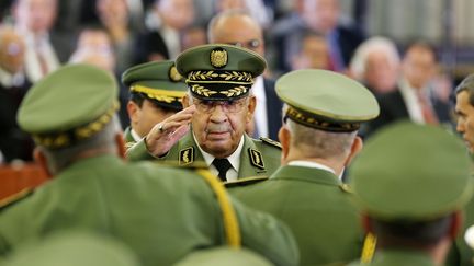 Le général Gaïd Salah à la cérémonie d'investiture du nouveau président algérien Abdelmadjid Tebboube, le 19 décembre 2019. (BILLAL BENSALEM / NURPHOTO)