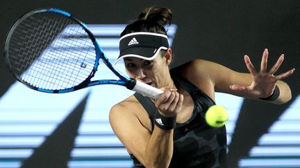 L'Espagnole, Garbine Muguruza lors de son match face à Anett Kontaveit, le dimanche 14 novembre 2021, à Zapopan (Mexique). (ULISES RUIZ / AFP)