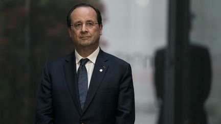 Le pr&eacute;sident de la R&eacute;publique, Fran&ccedil;ois Hollande, en visite dans la principaut&eacute; d'Andorre, le 12 juin 2014. (FRED DUFOUR / AFP)