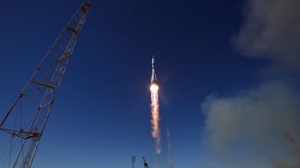 La fusée Soyouz décolle de Baikonour (Kazakhstan), le 11 octobre 2018. (REUTERS)