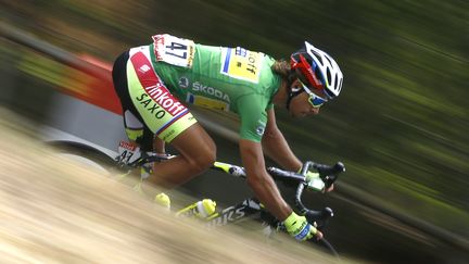 Le coureur Peter Sagan lors de la 14e &eacute;tape du Tour de France 2015 entre Rodez et Mende, le 18 juillet. (STEFANO RELLANDINI / REUTERS)