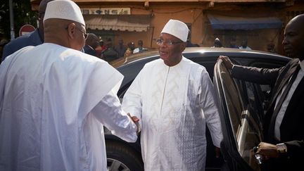 Le président malien, ré-élu en 2018, Ibrahim Boubacar Keita arrive à la mosquée centrale de Bamako durant l'Aïd 2018.&nbsp; (AFP)