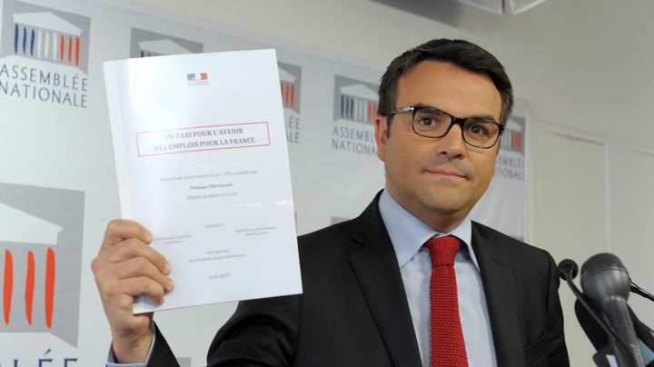 Thomas Th&eacute;venoud, le 24 avril 2014 &agrave; l'Assembl&eacute;e nationale. (ERIC PIERMONT / AFP)