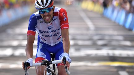 Thibaut Pinot a dégringolé dans le classement général à l'issue de la dixième étape du Tour.&nbsp; (MARCO BERTORELLO / AFP)