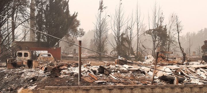 La ville de Phoenix dans l'Oregon aux États-Unis a été détruite par les incendies qui frappent la région. (BENJAMIN  ILLY / RADIO FRANCE)