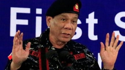 Le président des Philippines, Rodrigo Duterte, à Manille, le 24 novembre 2017. (ROMEO RANOCO / REUTERS)