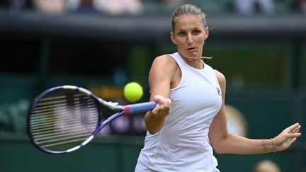 La Tchèque&nbsp;Karolina Pliskova est en finale de Wimbledon pour la première fois de sa carrière.&nbsp; (GLYN KIRK / AFP)