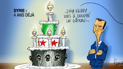 Le chef de la diplomatie américaine John Kerry a déclaré le 15 mars 2015 que les Etats-Unis devraient négocier avec Bachar al-Assad. Réagissant à ses propos, le département d'Etat a démenti toute modification de la position de Washington : il n'y a «pas d'avenir pour un dictateur brutal comme Assad en Syrie». Cette déclaration intervient alors que le conflit syrien entre dans sa 5e année. (Franck Pucques)