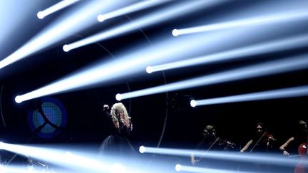 La chanteuse Nicki Minaj sur la sc&egrave;ne des BET Awards &agrave; Los Angeles (Californie), le 1er juillet 2012. (MATT SAYLES / AP / SIPA)