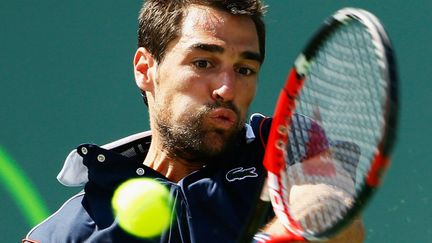 Jérémy Chardy, à Miami, lors de son 3e tour face à Milos Raonic.