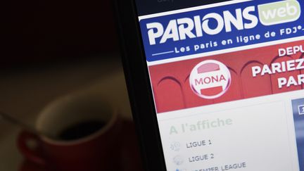 Un internaute se connecte au site de paris sportifs Parions Web à Paris, le 1er mars 2015. (LOIC VENANCE / AFP)