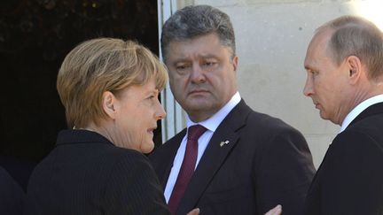  (Les présidents ukrainien Petro Porochenko et russe Vladimir Poutine se sont entretenus mercredi au téléphone sur la crise ukrainienne © Maxppp)