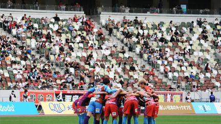 Les joueuses de l'INAC Kobe Leonessa lors d'un match le 14 mai 2022 à Tokyo au Japon. (HIROKI WATANABE / GETTY IMAGES ASIAPAC)