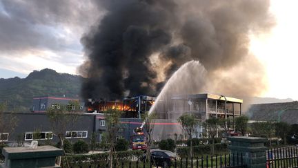 Une explosion dans une usine chimique a fait 19 morts à&nbsp;Yibin (Chine),&nbsp;le 13 juillet 2018.
 (CHINA DAILY CDIC / REUTERS)