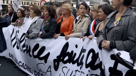 Manifestation à Parix, le 5 novembre 2011, contre les violences faites aux femmes. (FRANCOIS GUILLOT / AFP)