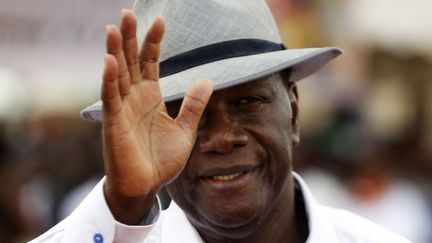 Alassane Ouattara est donné grand favori de l'élection présidentielle du 25 octobre 2015. (Photo AFP/Luc Gnao)