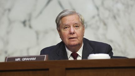 Le sénateur républicain américain&nbsp;Lindsey Graham, au Sénat à Washington D.C., le 13 septembre 2022. (KEVIN DIETSCH / GETTY IMAGES NORTH AMERICA / AFP)