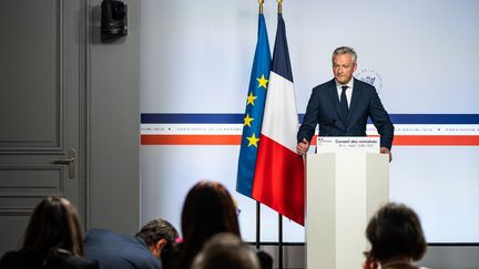 Le ministre de l'Economie, Bruno Le Maire, le 14 septembre 2022 à Paris. (XOSE BOUZAS / HANS LUCAS / AFP)