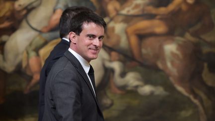 Manuel Valls, le 26 avril 2014, &agrave; Rome. (GABRIEL BOUYS / AFP)