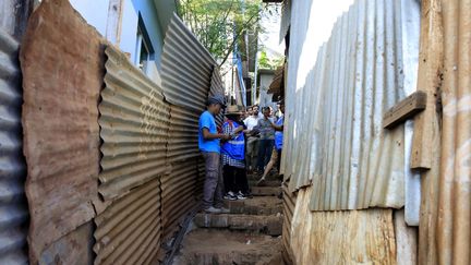 In the Cavani camp in Mamoudzou (Mayotte), May 19, 2023. (CHAFION MADI / AFP)