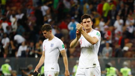 Les joueurs de l'équipe d'Angleterre ont perdu contre la Croatie en demi-finale de la Coupe du monde, le 11&nbsp;juillet&nbsp;2018 à Moscou (Russie). (KAI PFAFFENBACH / REUTERS)