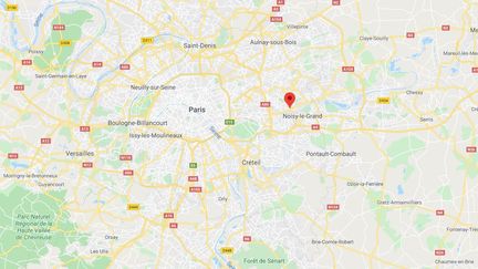 Un enfant de 8 ans, qui avait été enlevé par son père, a été amené par un membre de sa famille au commissariat de Neuilly-sur-Marne (Seine-Saint-Denis), le 15 février 2020. (GOOGLE MAPS)