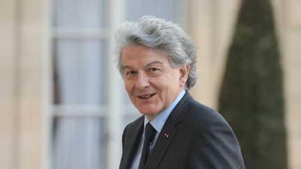 Thierry Breton arrive à l'Elysée (Paris) pour une réunion avec Emmanuel Macron, le 12 décembre 2018.&nbsp; (LUDOVIC MARIN / AFP)