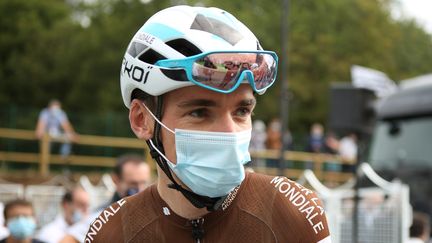 Romain Bardet de l'équipe AG2R La Mondiale lors du championnat de France 2020, le 23 août 2020 à Grand-Champ (photo d'illustration). (LAURENT LAIRYS / MAXPPP)