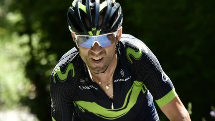 Alejandro Valverde sur le Critérium du Dauphiné 2017. (PHILIPPE LOPEZ / AFP)