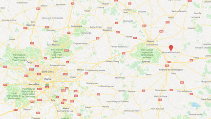 Le meurtre a eu lieu, samedi 2 juin 2018, à&nbsp;Mourmelon-Le-Grand&nbsp;(Marne). (GOOGLE MAPS / FRANCEINFO)