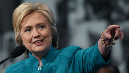 Hillary Clinton, à l'occasion d'un meeting, le 19 juillet 2016, à Las Vegas (Nevada).&nbsp; (ETHAN MILLER / GETTY IMAGES NORTH AMERICA / AFP)