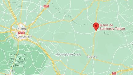 La ville de Sommepy-Tahure (Marne). (GOOGLE MAPS)