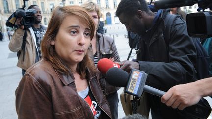 Celine Verzeletti, secrétaire&nbsp;confédérale&nbsp;de la CGT, le 6 mai 2009 à Paris. (BORIS HORVAT / AFP)