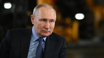 Vladimir Poutine, à Toula (Russie), le 4 avril 2023. (RAMIL SITDIKOV / SPUTNIK / AFP)