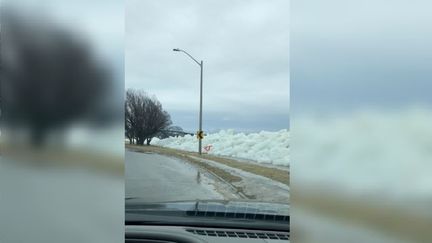 Blocs de glace lacs